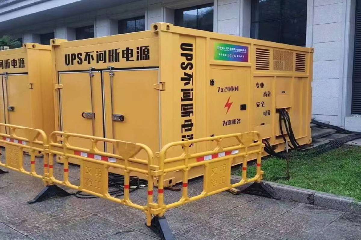 金凤发电机租赁施工现场