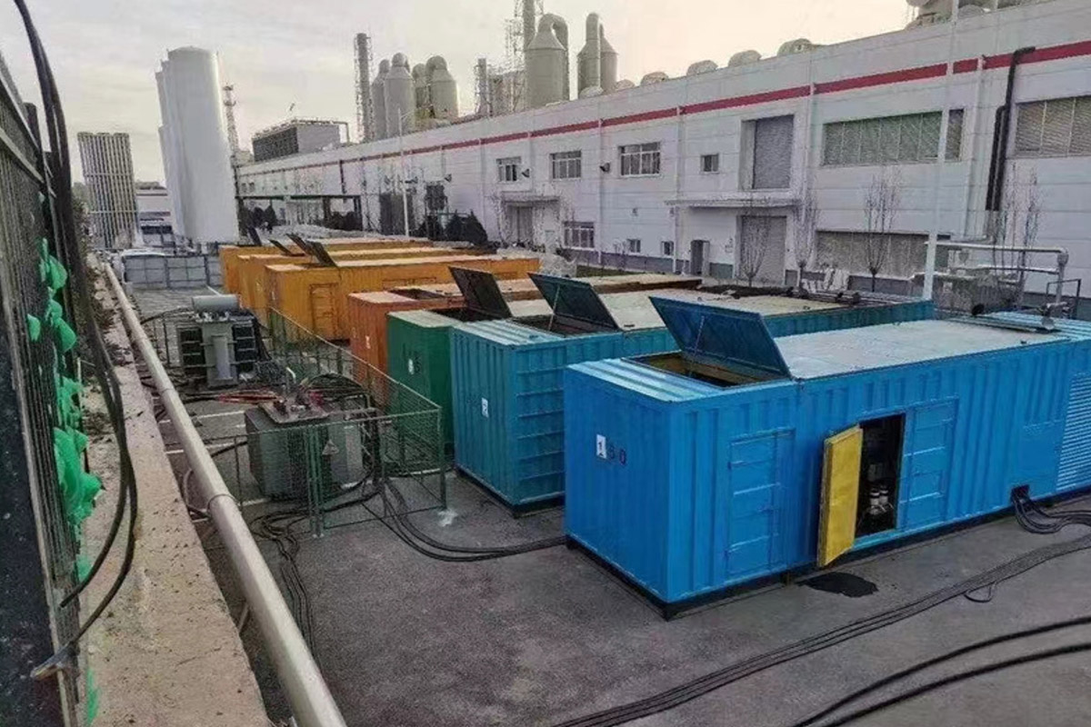 金凤发电机租赁施工现场